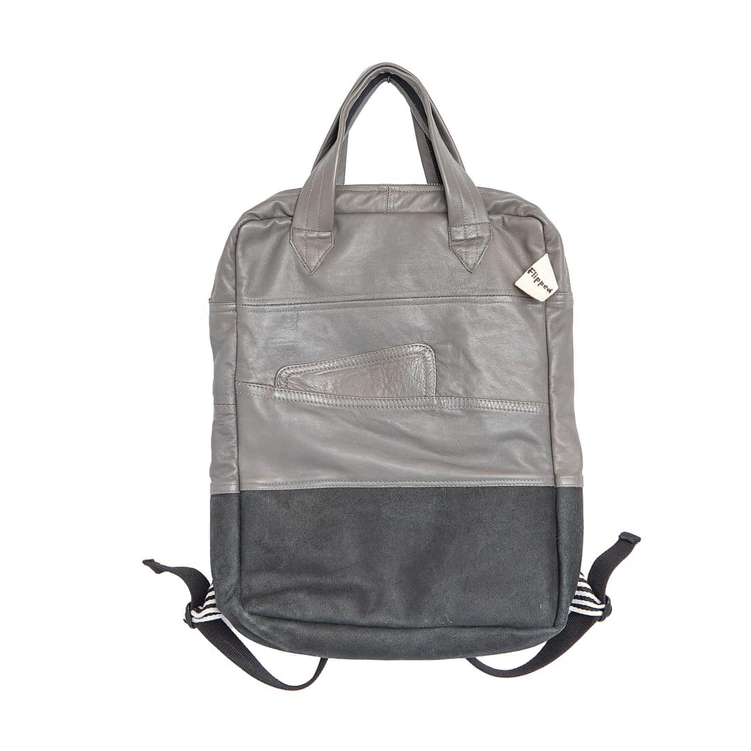 Backpack Grey | Upcycled Leather
