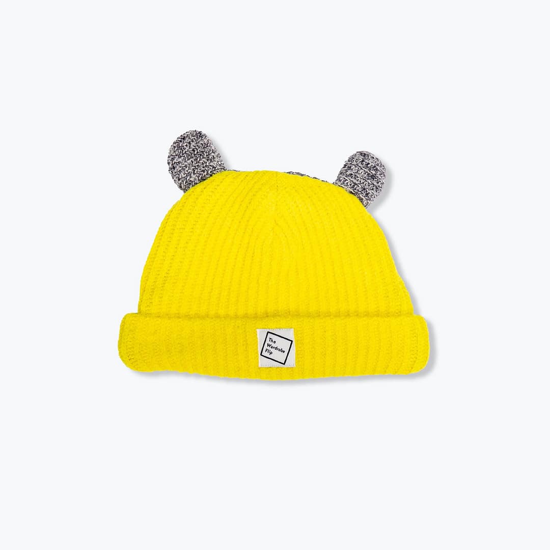 Yellow gray | a Better Beanie / kids 1-3y