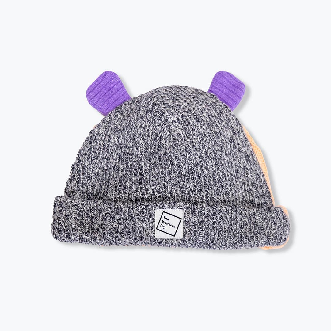 Gray salmon | a Better Beanie / kids 4-7y