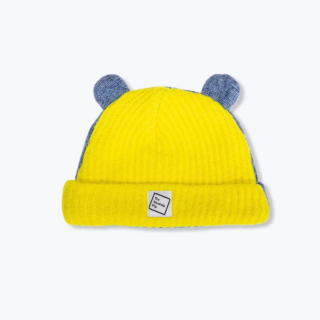 Yellow light blue | a Better Beanie / kids 4-7y