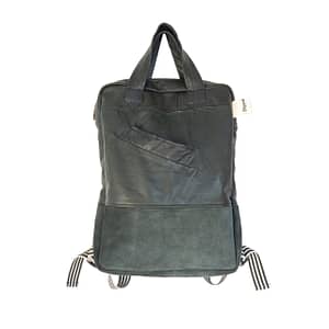Black Backpack | Upcycled Leather
