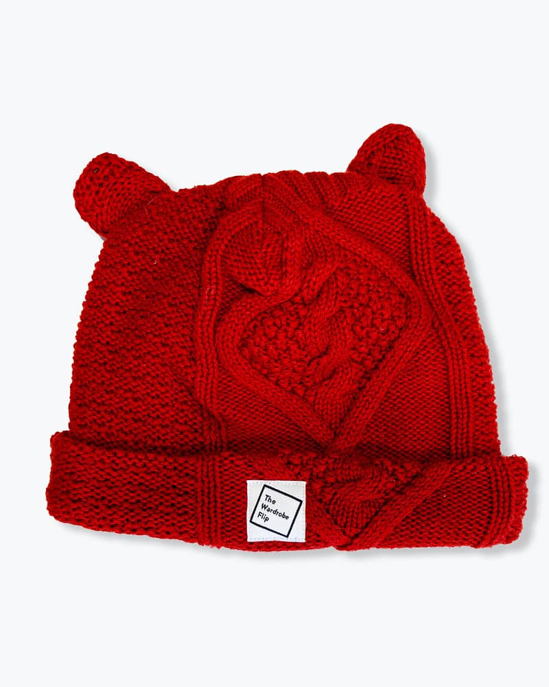 Red multi stripe | a Better Beanie / kids 8-12y