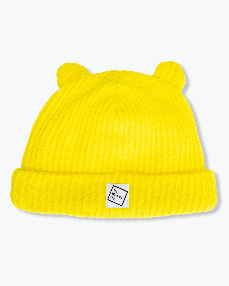 Yellow gray | a Better Beanie / kids 8-12y