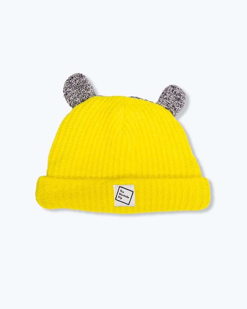 Yellow gray | a Better Beanie / kids 1-3y