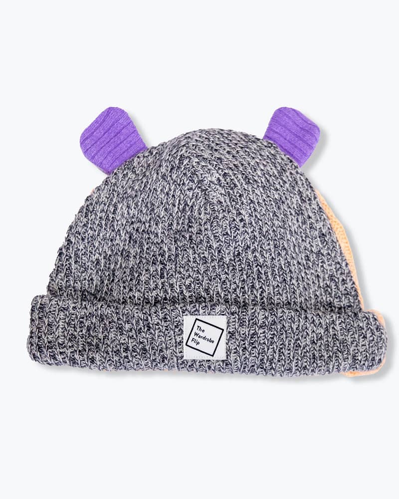 Gray salmon | a Better Beanie / kids 4-7y